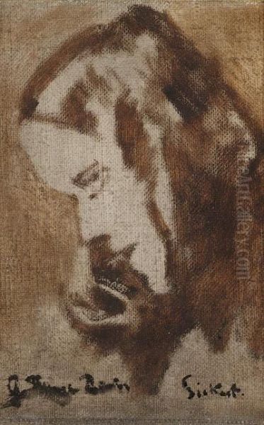 Portrait Of Gwen Ffrangcon-davies Oil Painting by Walter Richard Sickert