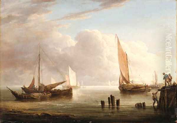 A harbor scene Oil Painting by Joseph Stannard