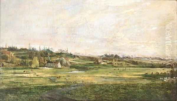 Valley of the Yare, Thorpe Oil Painting by Joseph Stannard