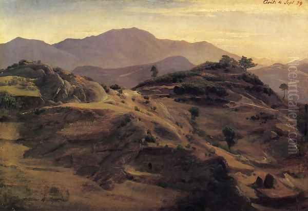 Landscape at Civitella Oil Painting by Johann Wilhelm Schirmer