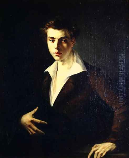 Self Portrait Oil Painting by Alexandre Francois Xavier Sigalon