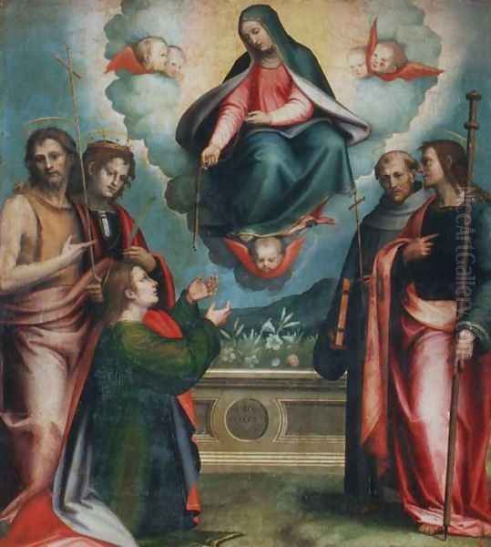 The Madonna of the Girdle, 1521 Oil Painting by Giovanni Antonio Sogliani