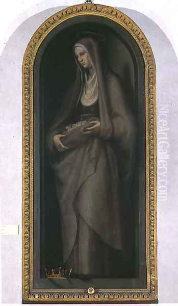 St. Elizabeth of Hungary Oil Painting by Giovanni Antonio Sogliani