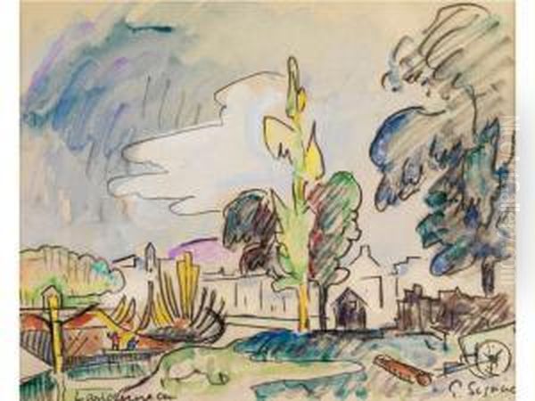 Landerneau Oil Painting by Paul Signac