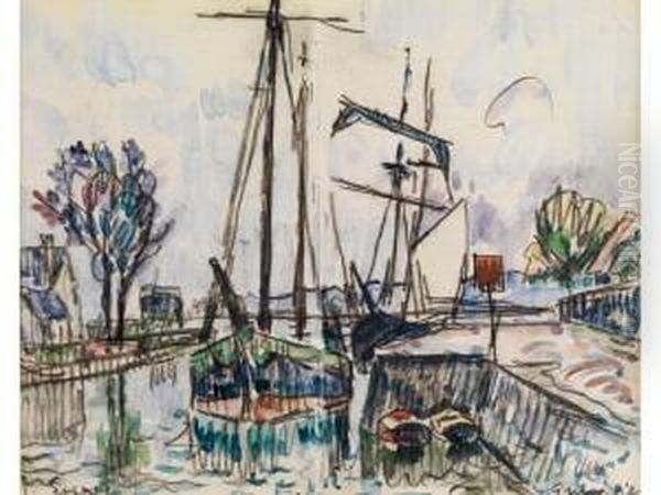 Quimper Oil Painting by Paul Signac