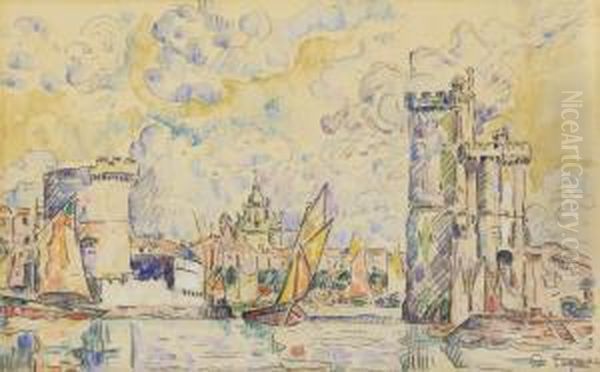 Port De La Rochelle Oil Painting by Paul Signac