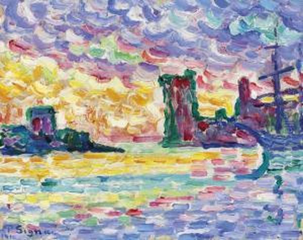 Marseille Oil Painting by Paul Signac