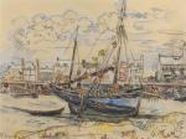  Voiliers Au Port  Oil Painting by Paul Signac