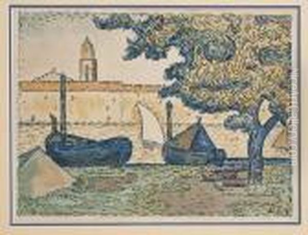 Saint-tropez Ii Oil Painting by Paul Signac