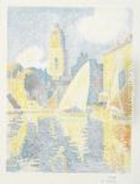 Saint-tropez: Le Port Oil Painting by Paul Signac