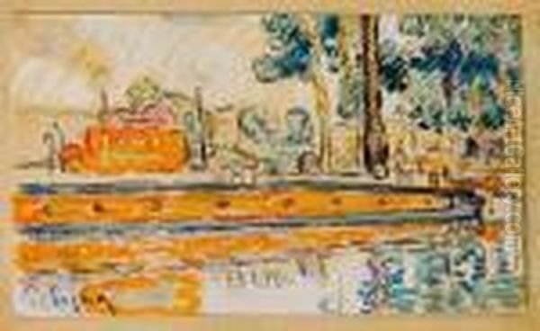 Riviere Oil Painting by Paul Signac