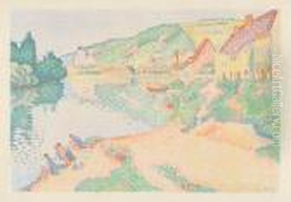 Lesandelys Oil Painting by Paul Signac