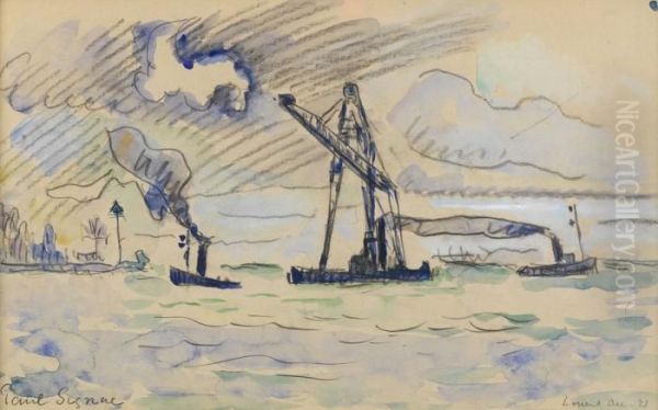 Le Port De Lorient Oil Painting by Paul Signac