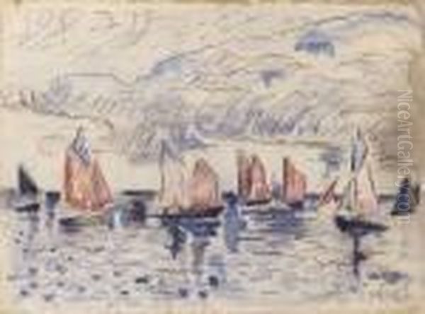 Marina Oil Painting by Paul Signac