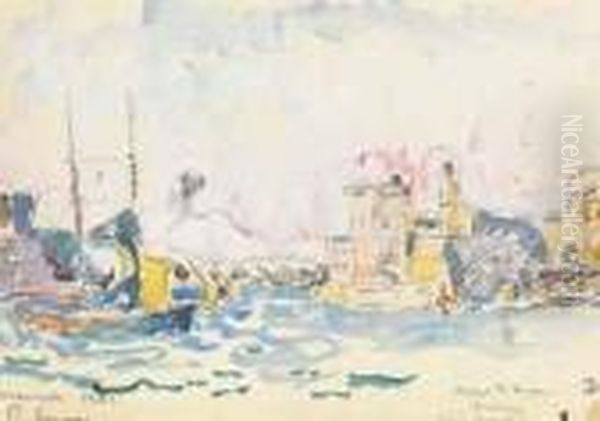 Marseille Oil Painting by Paul Signac