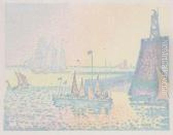 Abend Oil Painting by Paul Signac