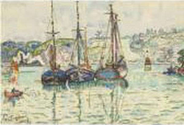 Le Trieux Oil Painting by Paul Signac