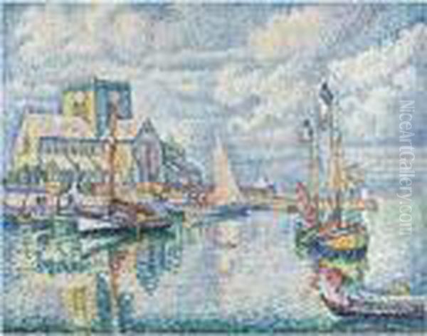 Barfleur Oil Painting by Paul Signac