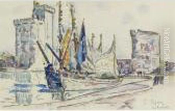 Port De La Rochelle Oil Painting by Paul Signac