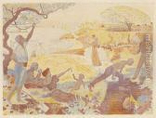 Au Temps D'harmonie Oil Painting by Paul Signac