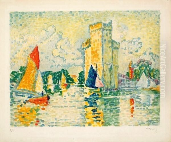 Le Port De La Rochelle Oil Painting by Paul Signac