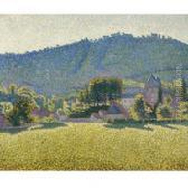 Comblat-le-chteau. La Vallee Oil Painting by Paul Signac