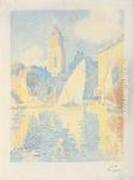 Saint-tropez: Le Port Oil Painting by Paul Signac