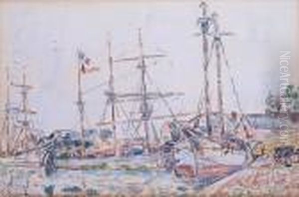 Le Port De Saint-servan Oil Painting by Paul Signac