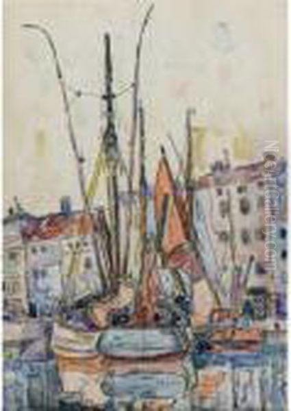 Port De La Rochelle Oil Painting by Paul Signac