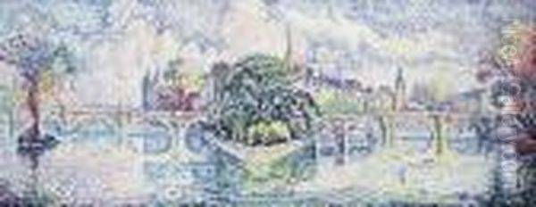 Le Jardin Du Vert-galant Oil Painting by Paul Signac