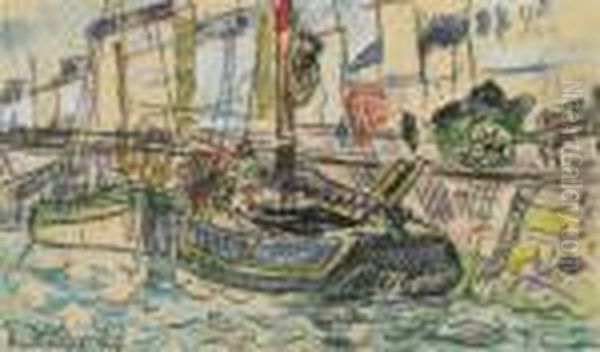 Le Port Oil Painting by Paul Signac