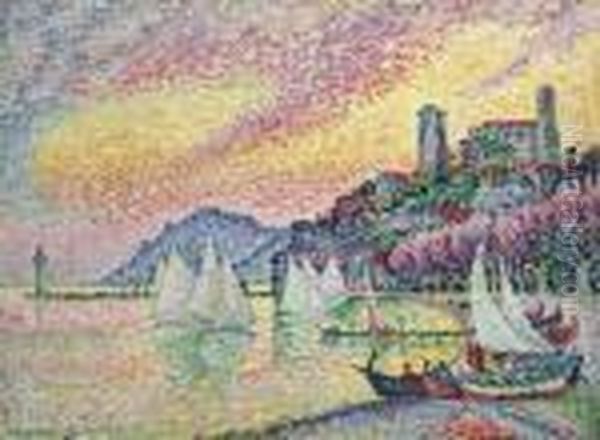 Vieux Port De Cannes Oil Painting by Paul Signac