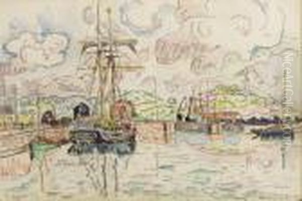 Paimpol Oil Painting by Paul Signac