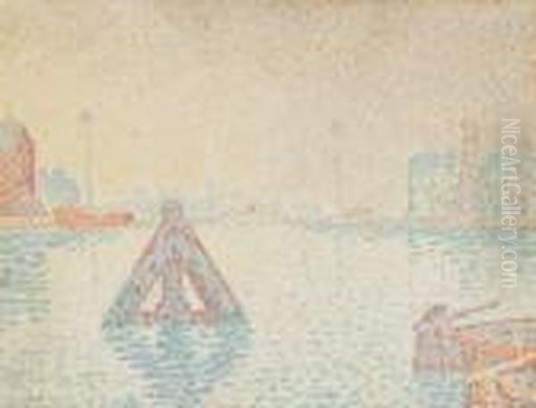 En Hollande, La Balise Oil Painting by Paul Signac