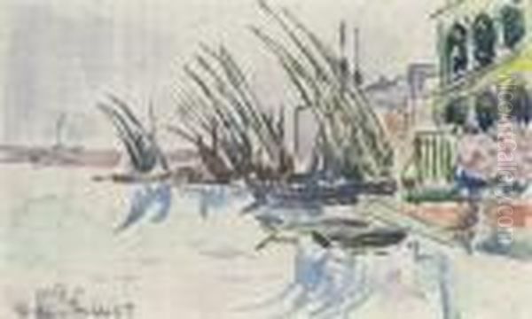 Cette (sete), Les Tartanes Oil Painting by Paul Signac