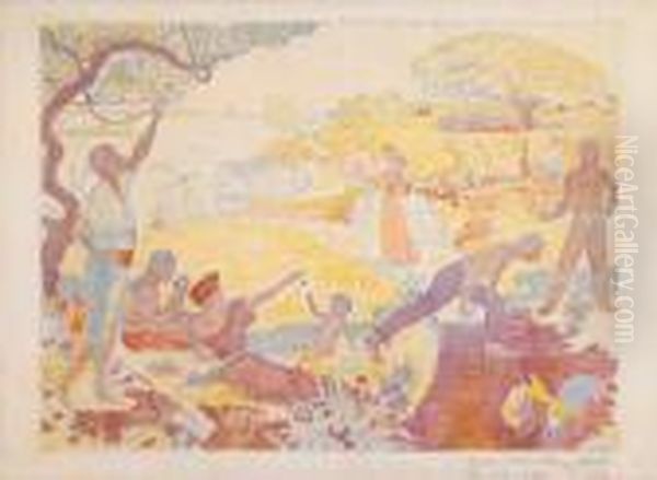 Au Temps D'harmonie Oil Painting by Paul Signac