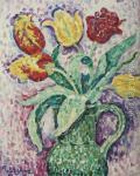 Le Pot Vert Oil Painting by Paul Signac