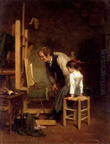 In The Studio Oil Painting by Paul Constant Soyer