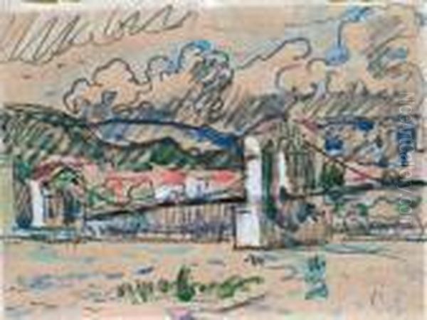 Bourg Saint-andeol. Oil Painting by Paul Signac