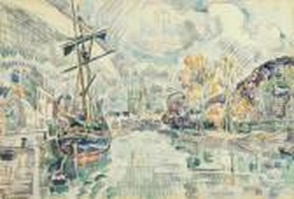 Quimper Oil Painting by Paul Signac