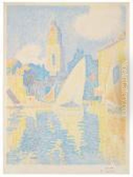 Saint-tropez: Le Port Oil Painting by Paul Signac