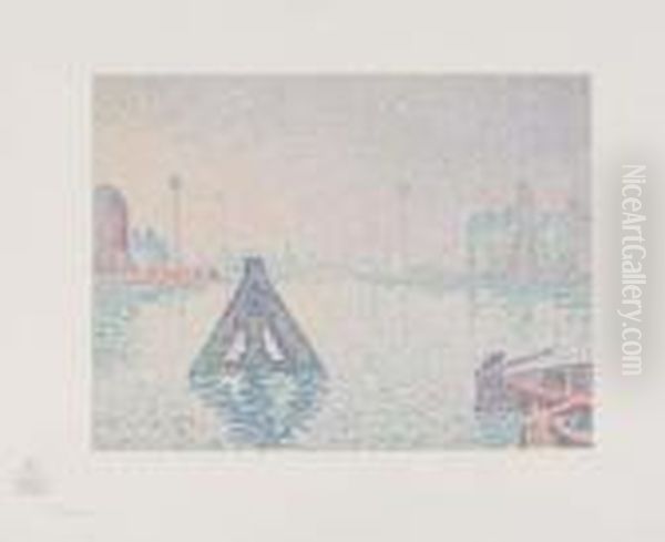 En Hollande--la Balise Oil Painting by Paul Signac