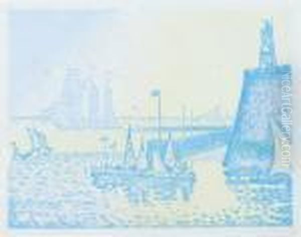 Soir - Jetee De Flessingue (kw.20iiib) by Paul Signac