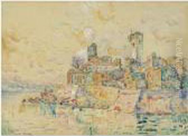 Antibes Oil Painting by Paul Signac