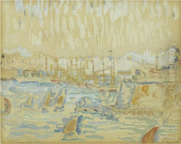 Port De Marseille Oil Painting by Paul Signac