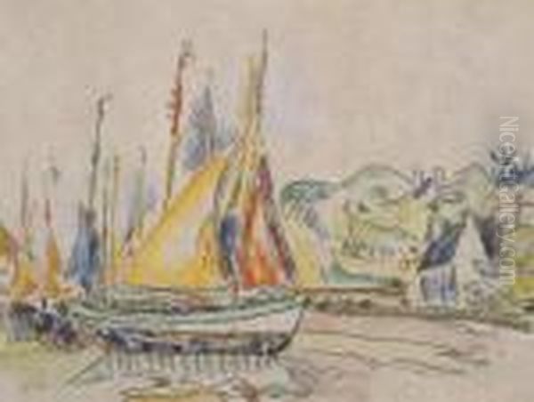 Le Voilier Oil Painting by Paul Signac