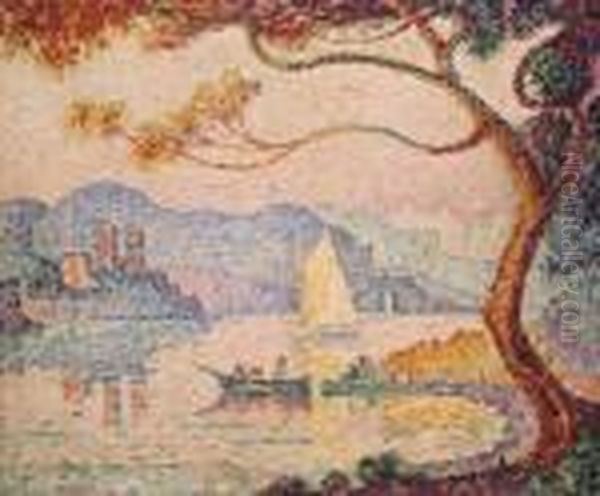 Antibes. Petit Port De Bacon Oil Painting by Paul Signac