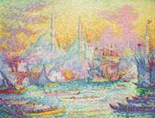 La Corne D'or (constantinople) Oil Painting by Paul Signac