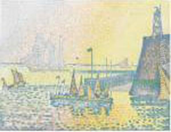 Pan Oil Painting by Paul Signac