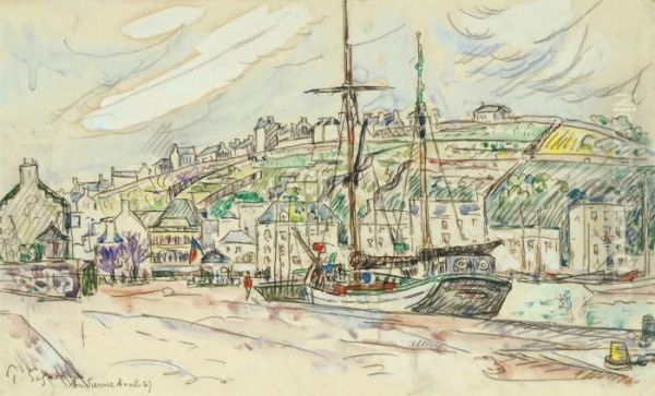 Audierne (1927) Oil Painting by Paul Signac